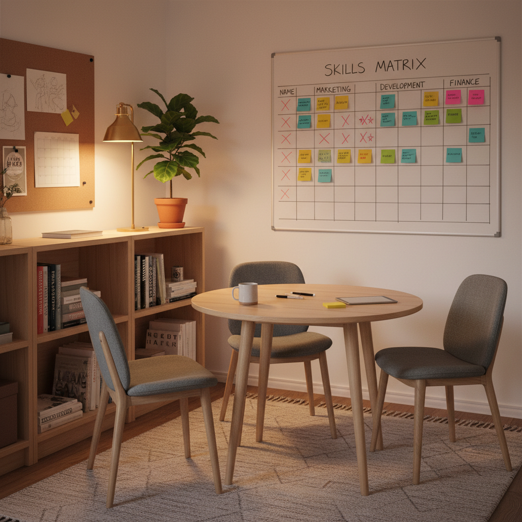 Illustration av en kompetensmatris för styrelsesammansättning